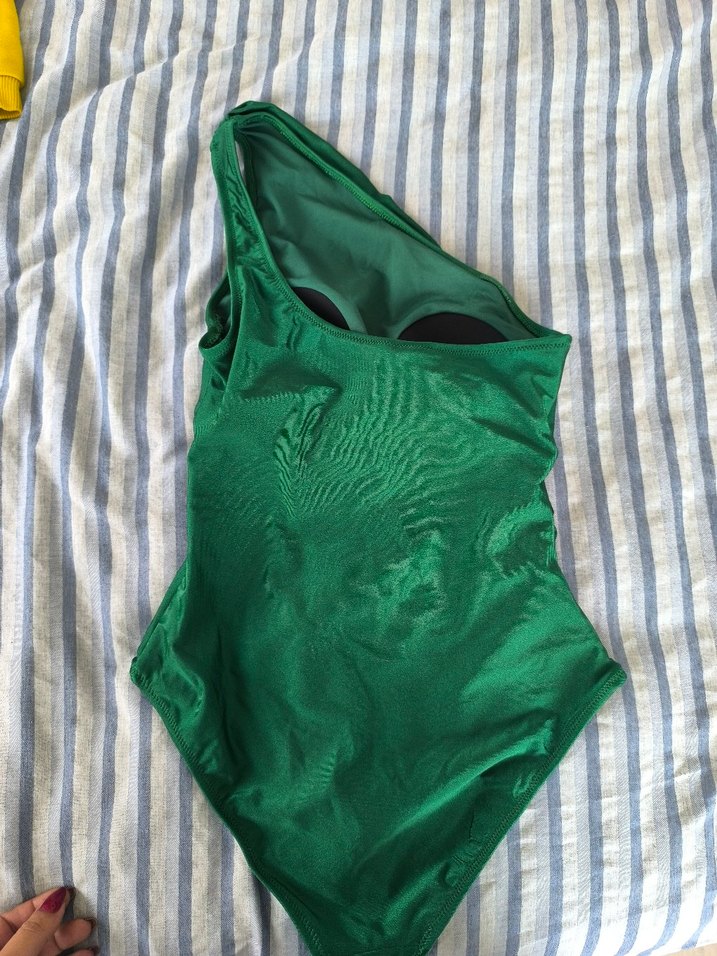 Yeşil Parlak Pilili mayo - Görsel 2