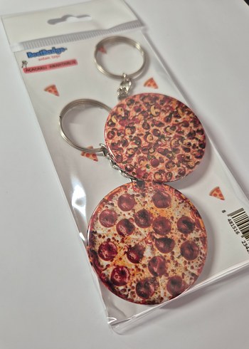 Beden 2'li Pizza Temalı Anahtarlık Seti