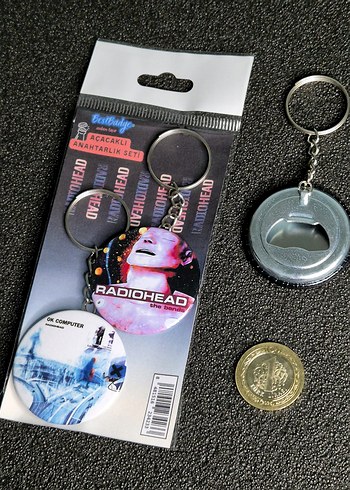 Radiohead Anahtarlık Seti 2'li / the bends ok computer - Görsel 5