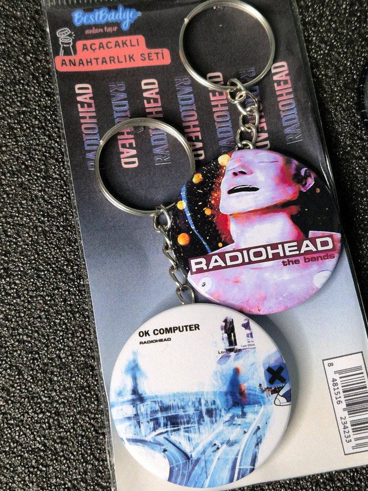 Radiohead Anahtarlık Seti 2'li / the bends ok computer - Görsel 3