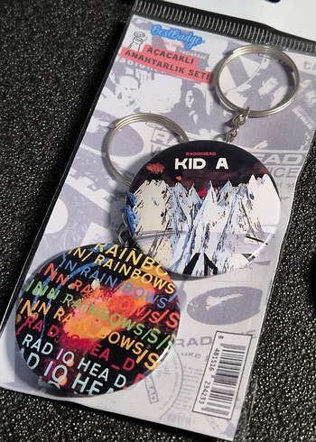 Radiohead Anahtarlık Seti 2'li Rainbows KID A - Görsel 8