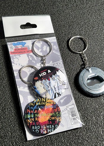Radiohead Anahtarlık Seti 2'li Rainbows KID A - Görsel 6