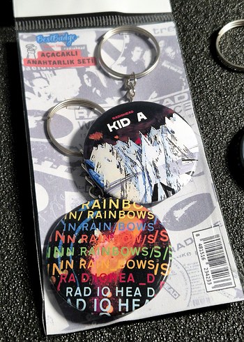 Radiohead Anahtarlık Seti 2'li Rainbows KID A - Görsel 5