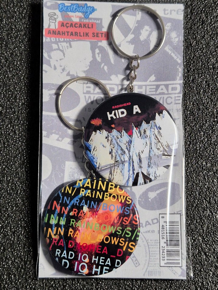 Radiohead Anahtarlık Seti 2'li Rainbows KID A - Görsel 3