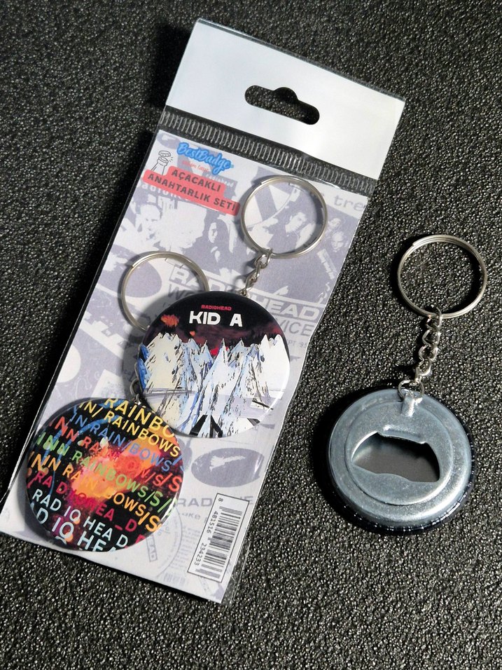 Radiohead Anahtarlık Seti 2'li Rainbows KID A - Görsel 2