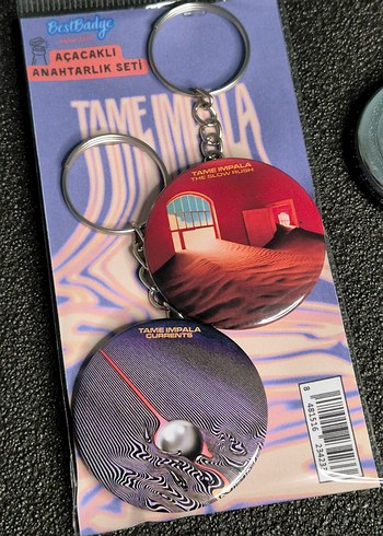 Tame Impala Anahtarlık Seti 2'li / currents the slow rush - Görsel 2
