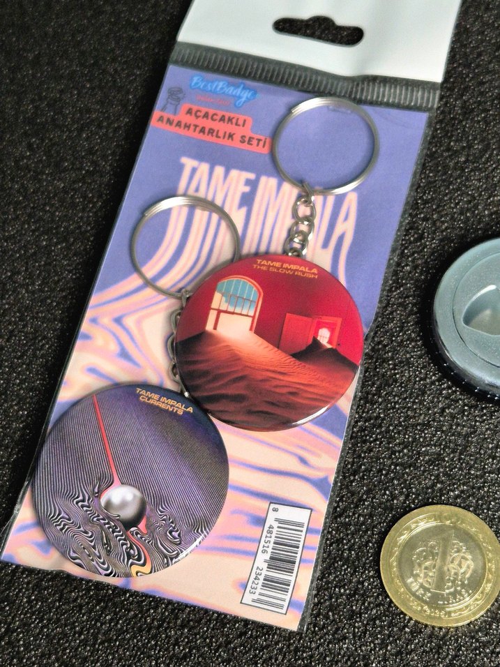 Tame Impala Anahtarlık Seti 2'li / currents the slow rush - Görsel 3
