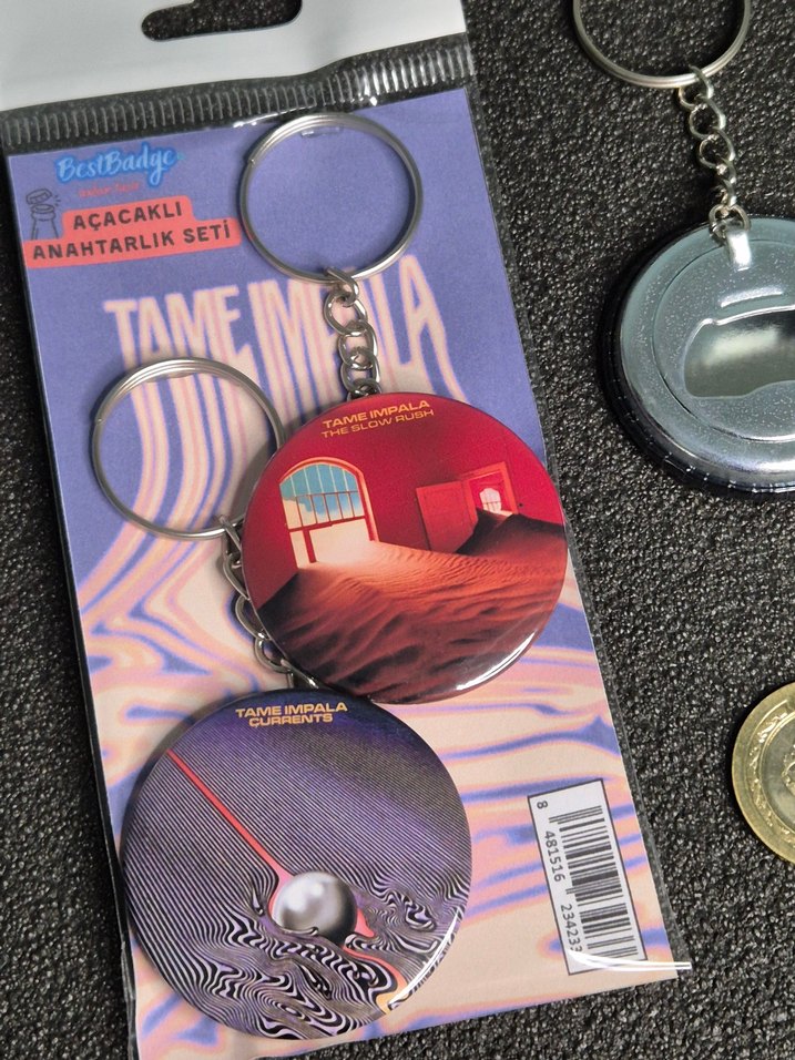 Tame Impala Anahtarlık Seti 2'li / currents the slow rush - Görsel 4
