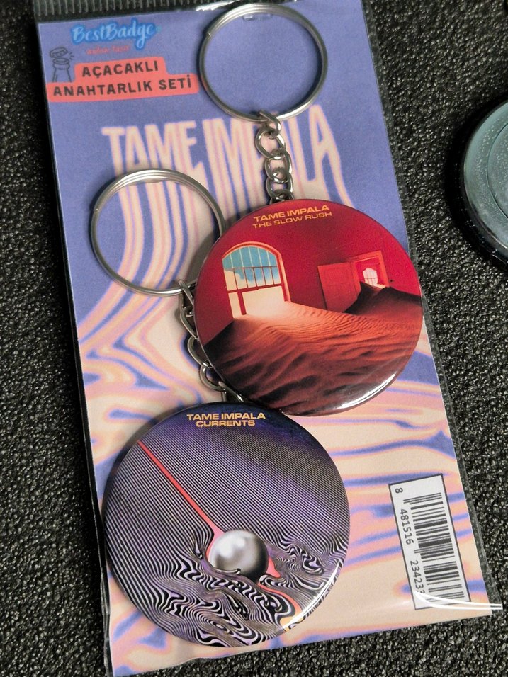 Tame Impala Anahtarlık Seti 2'li / currents the slow rush - Görsel 2