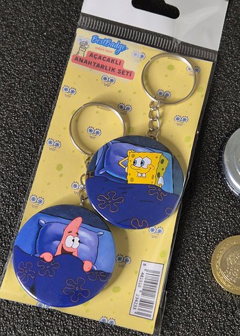 Sünger Bob Yıldız Patrick Anahtarlık Seti 2'li - Görsel 3