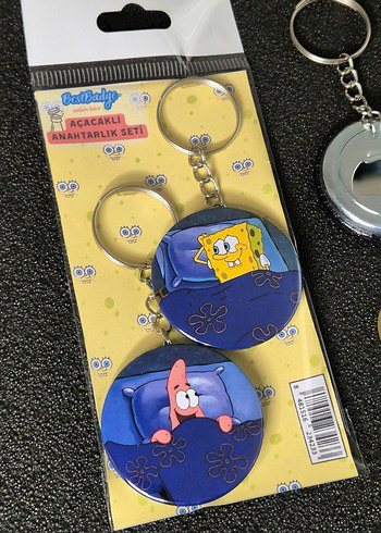 Sünger Bob Yıldız Patrick Anahtarlık Seti 2'li - Görsel 4