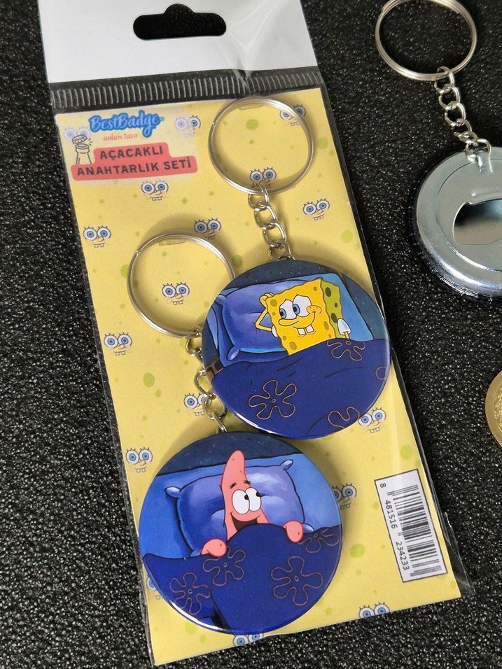 Sünger Bob Yıldız Patrick Anahtarlık Seti 2'li - Görsel 4