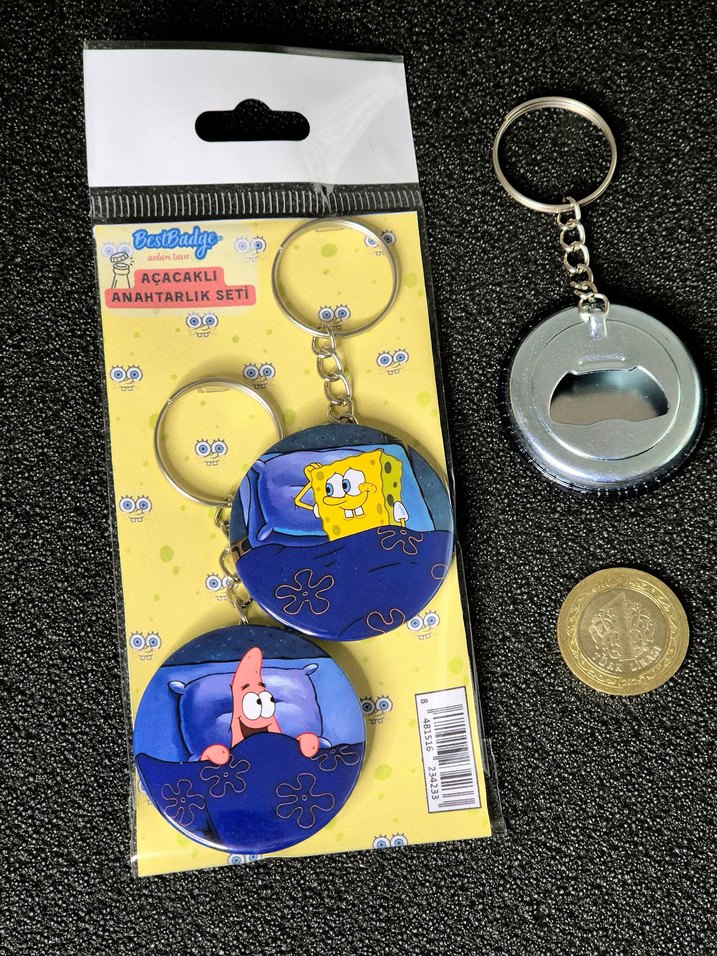 Sünger Bob Yıldız Patrick Anahtarlık Seti 2'li - Görsel 2