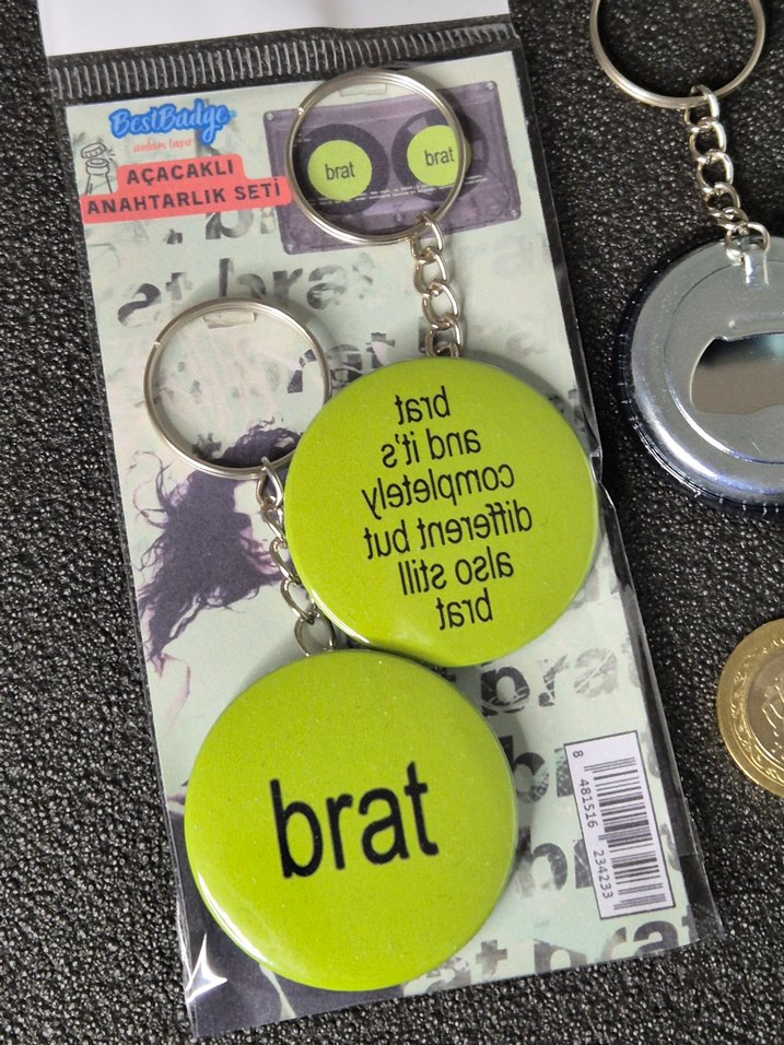 Brat Charli XCX Anahtarlık Seti 2'li - Görsel 3
