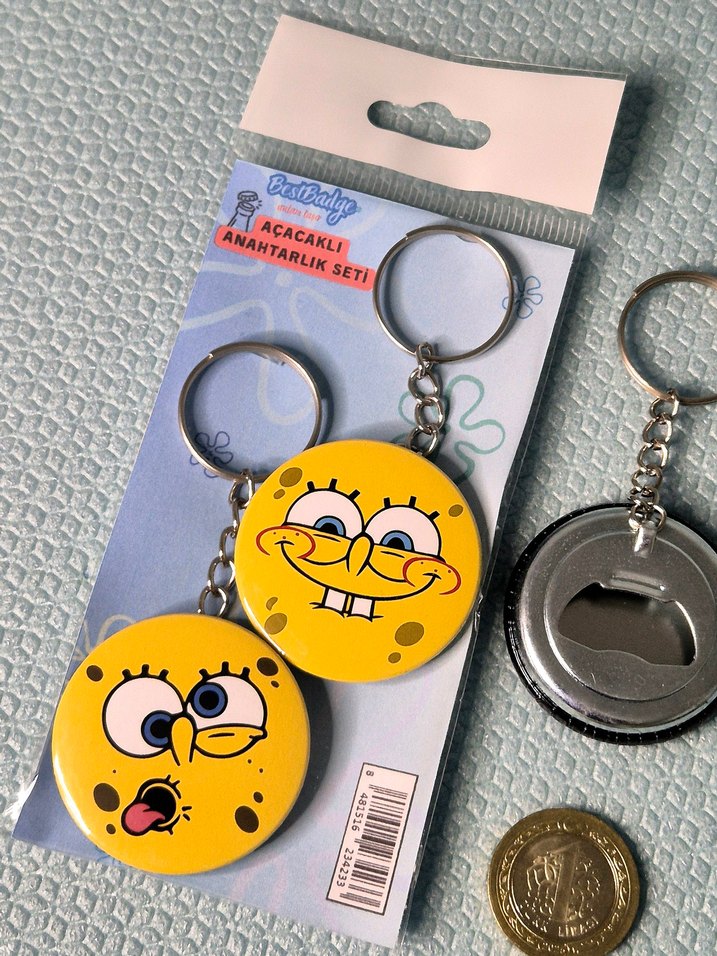 2'li SüngerBob Anahtarlık Seti SpongeBob - Görsel 5