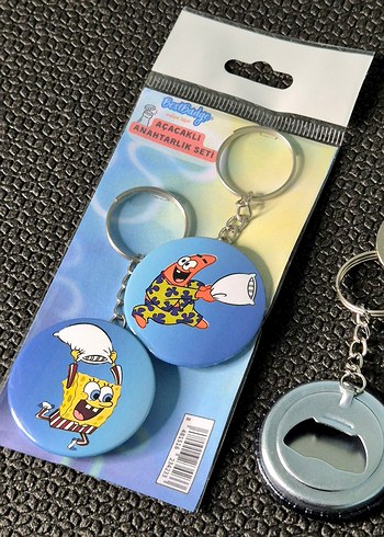 2'li Sünger Bob Anahtarlık Seti - Görsel 4