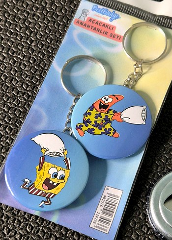 2'li Sünger Bob Anahtarlık Seti - Görsel 5