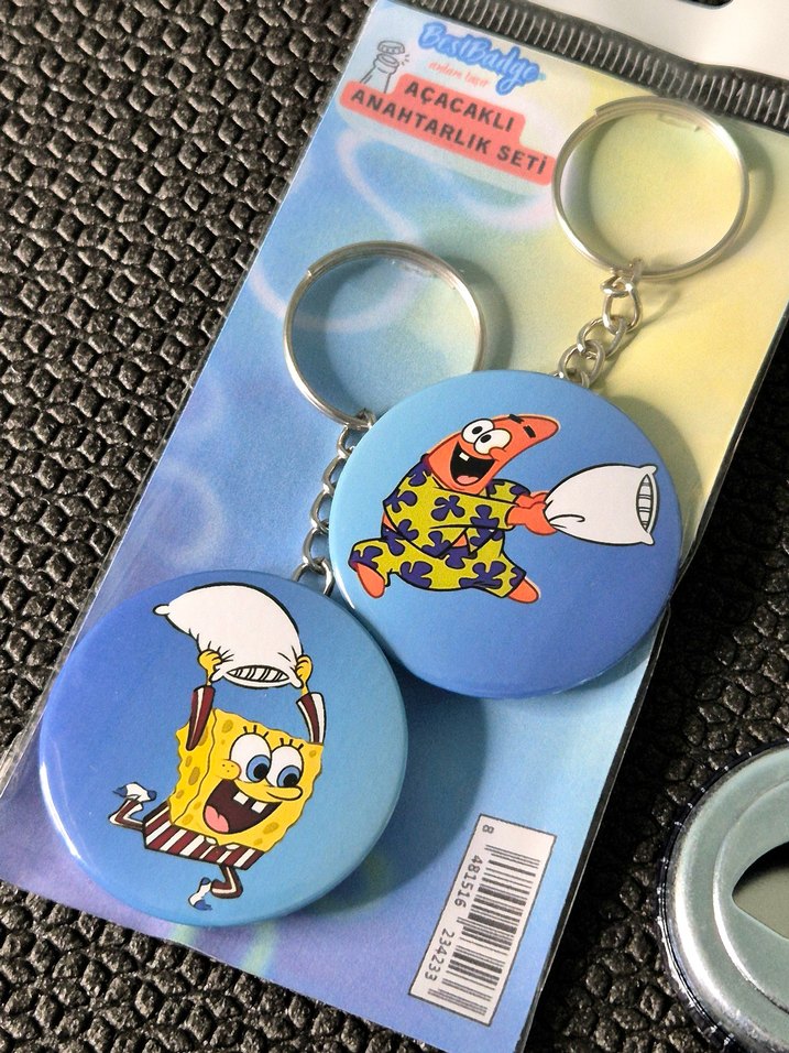 2'li Sünger Bob Anahtarlık Seti - Görsel 5