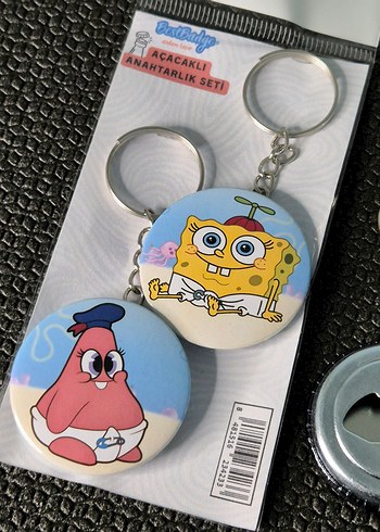 Baby Sponge Bob Patrick Anahtarlık Seti 2'li - Görsel 5