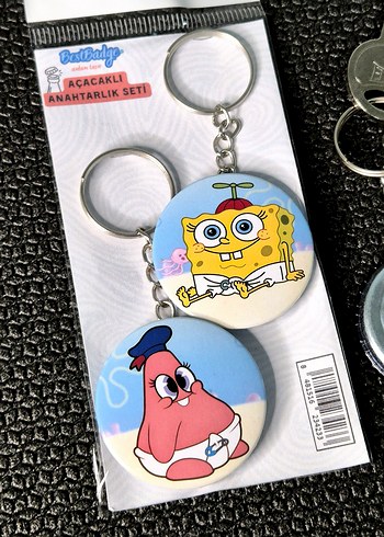 Baby Sponge Bob Patrick Anahtarlık Seti 2'li - Görsel 2