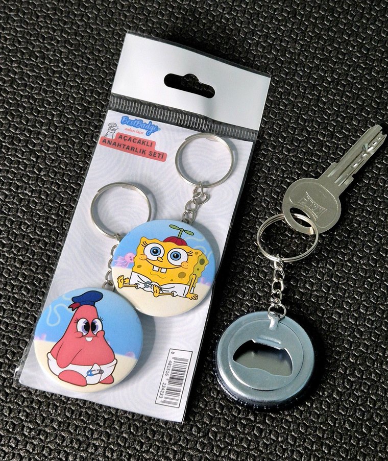 Baby Sponge Bob Patrick Anahtarlık Seti 2'li - Görsel 3
