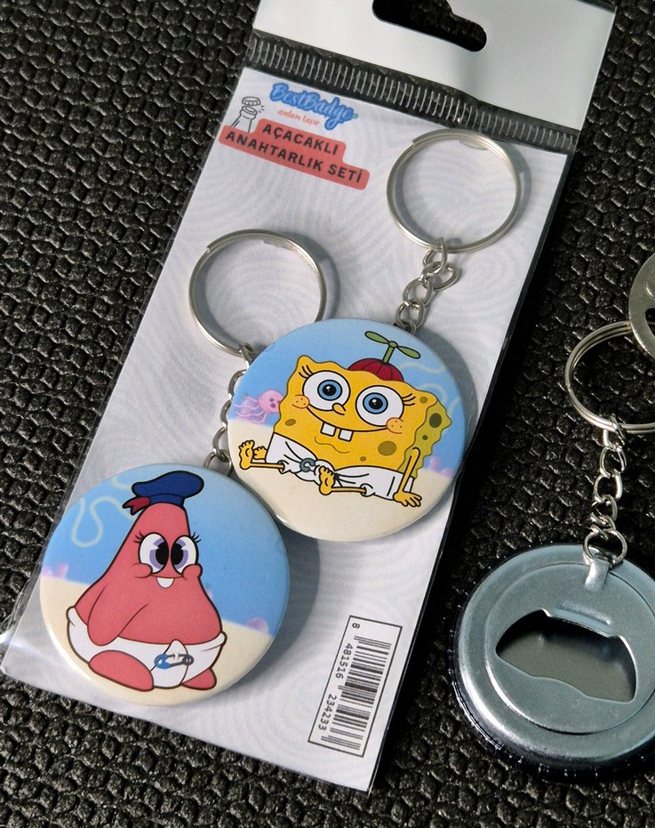 Baby Sponge Bob Patrick Anahtarlık Seti 2'li - Görsel 4