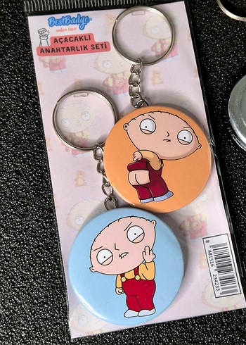 2'li Stewie Griffin Anahtarlık Seti - Görsel 4