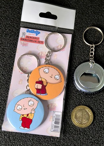 2'li Stewie Griffin Anahtarlık Seti - Görsel 2