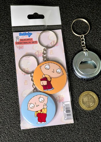 2'li Stewie Griffin Anahtarlık Seti - Görsel 3