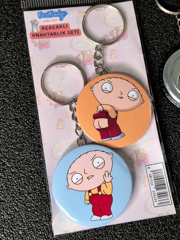 2'li Stewie Griffin Anahtarlık Seti - Görsel 4