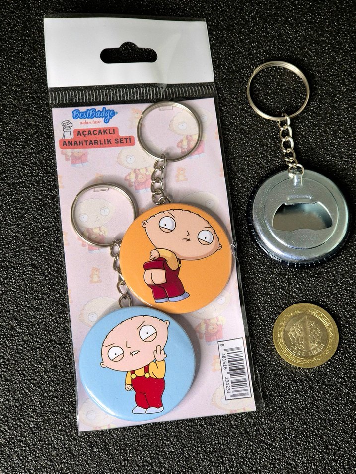 2'li Stewie Griffin Anahtarlık Seti - Görsel 3