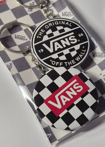  Beden beyaz Renk Vans Anahtarlık Seti 2'li