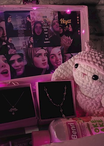 Pembe Peluş Oyuncak ve Takı Seti - Görsel 2