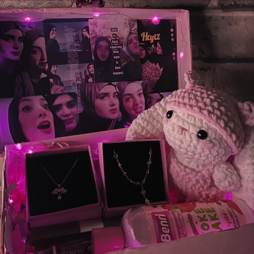 Pembe Peluş Oyuncak ve Takı Seti - Görsel 2