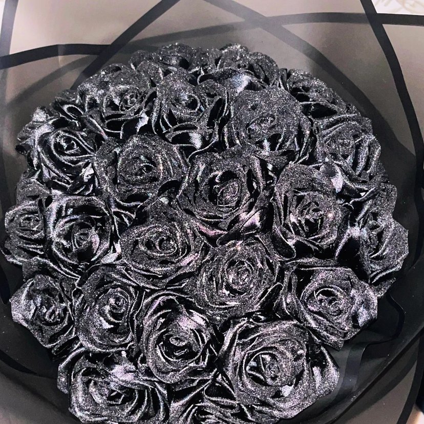 Siyah Gül Desenli Gotik Broş - Görsel 2