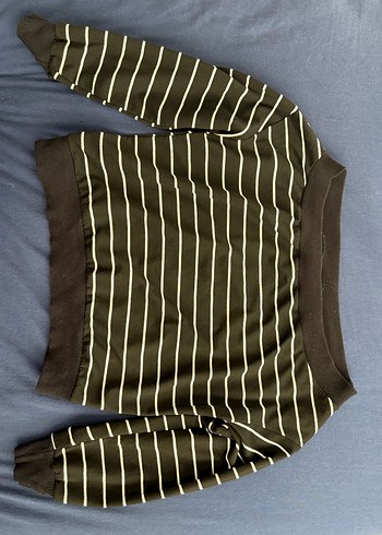 Siyah Çizgili Hamile Bluz - Görsel 2