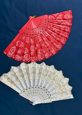 Beyaz Dantel El Yelpazesi - Görsel 2