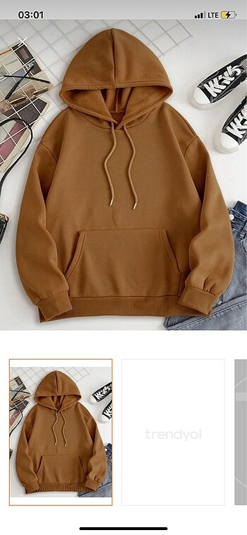 Kahverengi sweatshirt