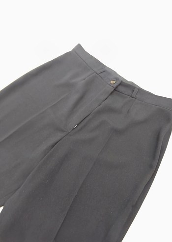 Zara Lacivert Düğmeli Regular Fit Kadın Kumaş Pantolon