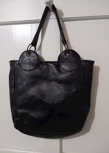 Siyah Deri Kol Çantası - Görsel 2