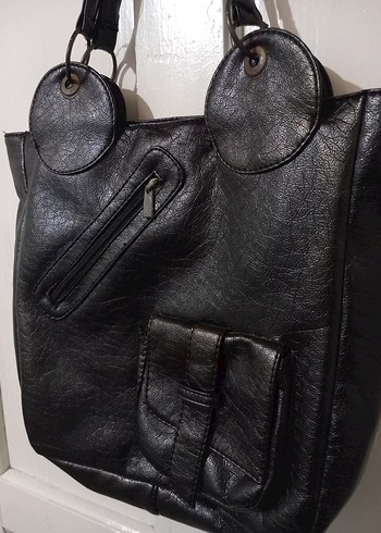 Siyah Deri Kol Çantası - Görsel 3