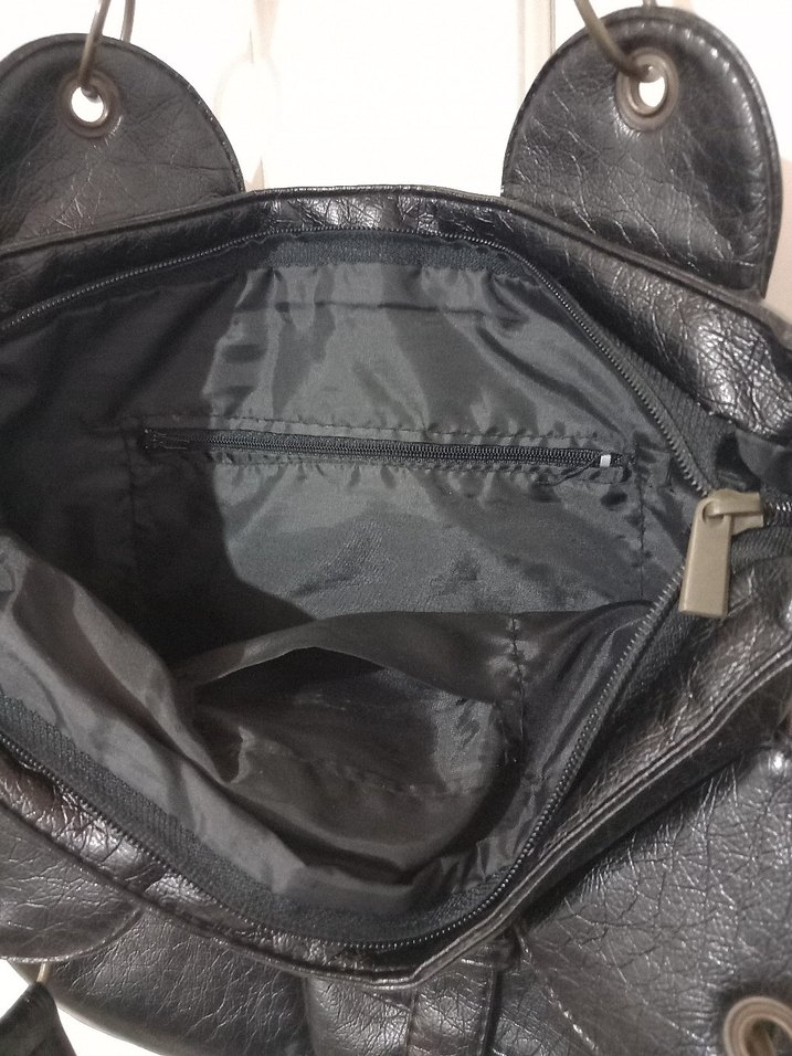 Siyah Deri Kol Çantası - Görsel 4