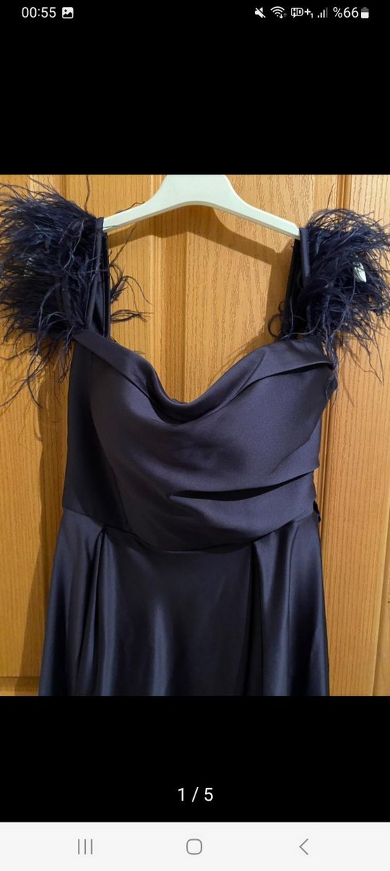 Saten Yırtmaçlı Abiye - Görsel 2