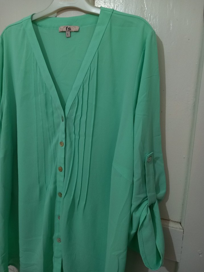 V Yaka Uzun Kol Gömlek - Görsel 3