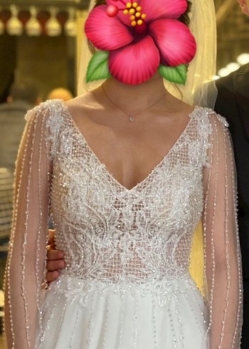 Modern Klasik A Kesim Uzun Gelinlik - Görsel 2