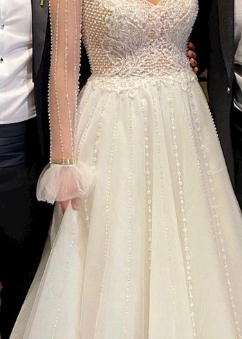 Modern Klasik A Kesim Uzun Gelinlik - Görsel 3