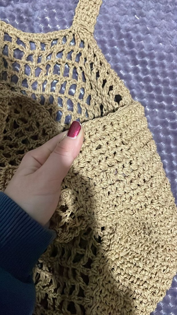 el yapımı hasır canta - Görsel 2