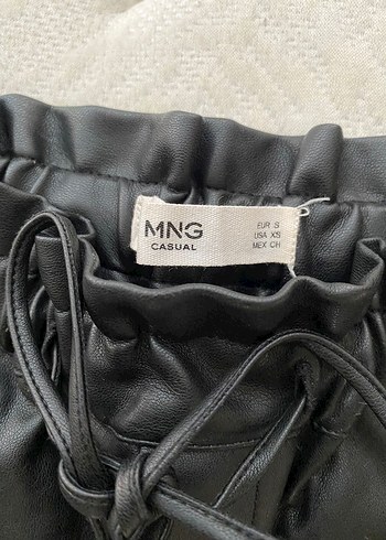 Siyah Deri şort - Görsel 3