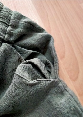 Kadın Haki Keten Pantolon - Görsel 4