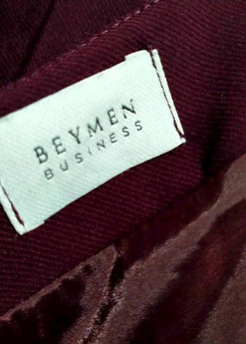 Mürdüm rengi Kolsuz Midi kumaş Elbise - Görsel 3